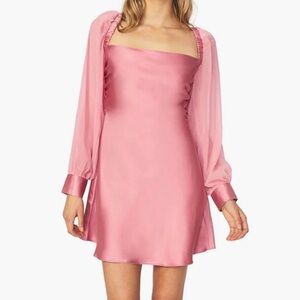REVOLVE x WeWoreWhat Coral Satin Dress